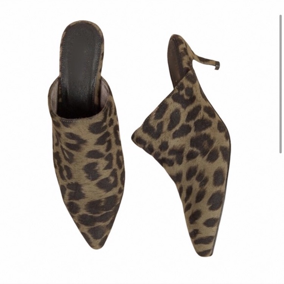 LAST 1! Olive Leopard Print Kitten Heels - Picture 2 of 3